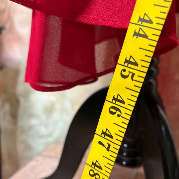 📌Karen Stevens Semi Formal Asymmetrical Chiffon Dress with Waterfall Neckline - Picture 9 of 15